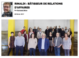 Rinaldi : bâtisseur de relations d'affaires - Grenier aux nouvelles