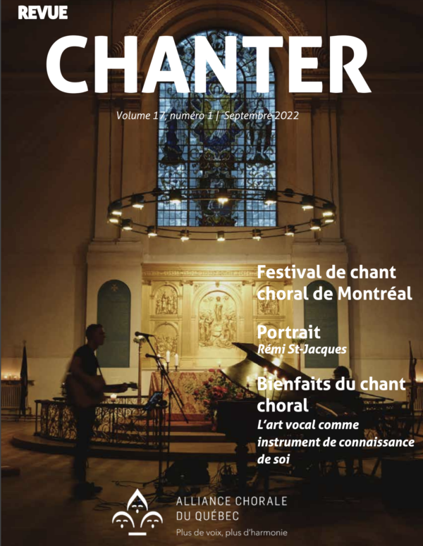 Article compositeur revue CHANTER Alliance chorale du Québec - vocalises.ca